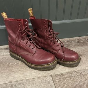 Maroon Dr martens size 9